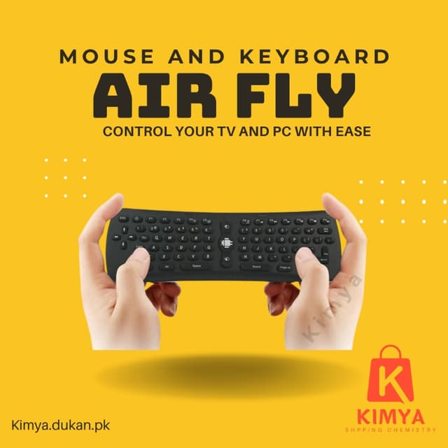 Wireless Air Fly mouse with Keyboard for Smart Android Tv and other devices